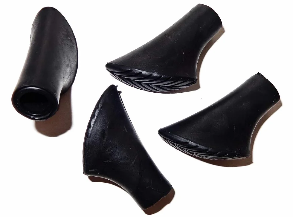 4 x gumowe odbojniki zapasowe do kijków Nordic Walking Pads, czarne