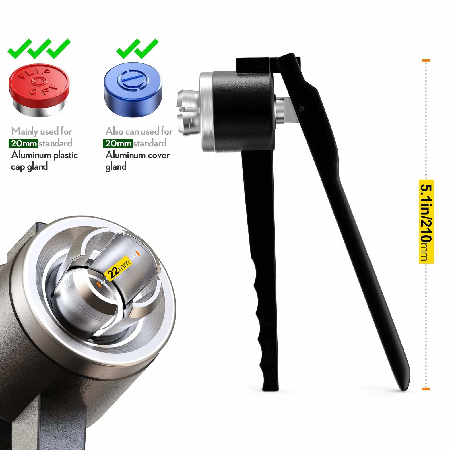 20 mm zaciskarka do nakrętek fiolki ręczny pojemnik do butelek