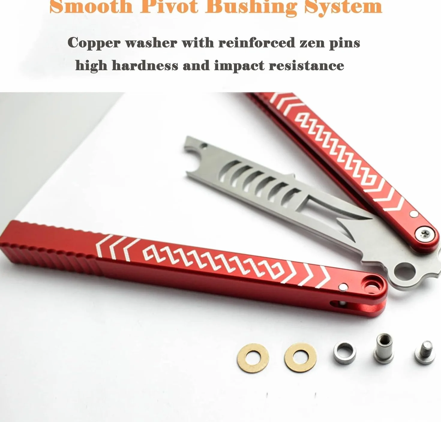 Pivot Bushing System, 6061 zintegrowany aluminiowy uchwyt ze wzmocnionymi pinami Zen, doskonały otwieracz do butelek ze stali nierdzewnej, czerwony