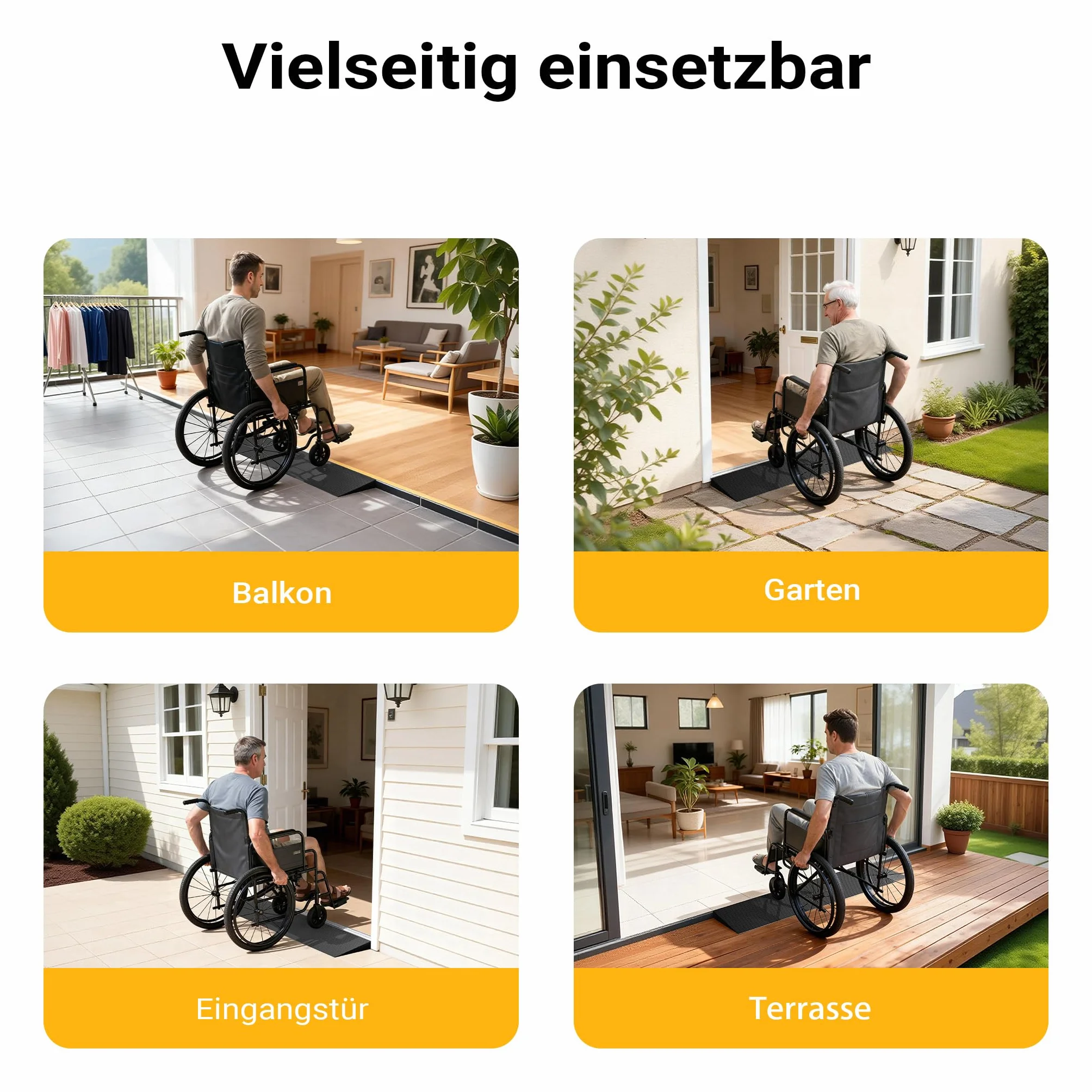 Wiltec Rampa progowa o wymiarach 25 x 150 x 900 mm, z solidnej gumy i antypoślizgową powierzchnią, dla wózków dziecięcych i inwalidzkich
