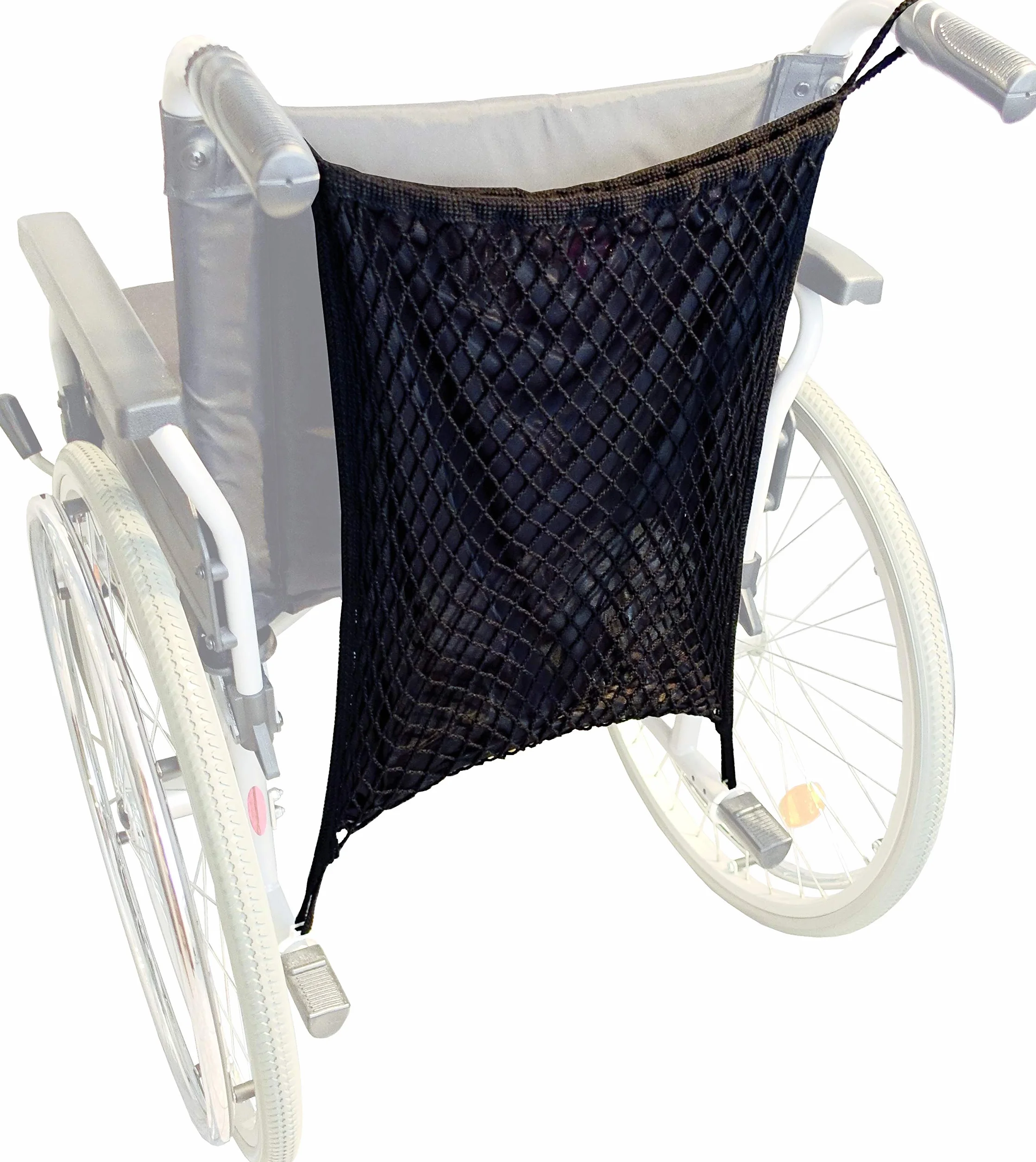 Sunnybaby 30169 Siatka na wózek inwalidzki i chodziki z praktyczną ochroną przed wzrokiem, wyściółka wewnętrzna, uniwersalne mocowanie, kolor: czarny, jakość: Made in Germany, bardzo duża, czarna