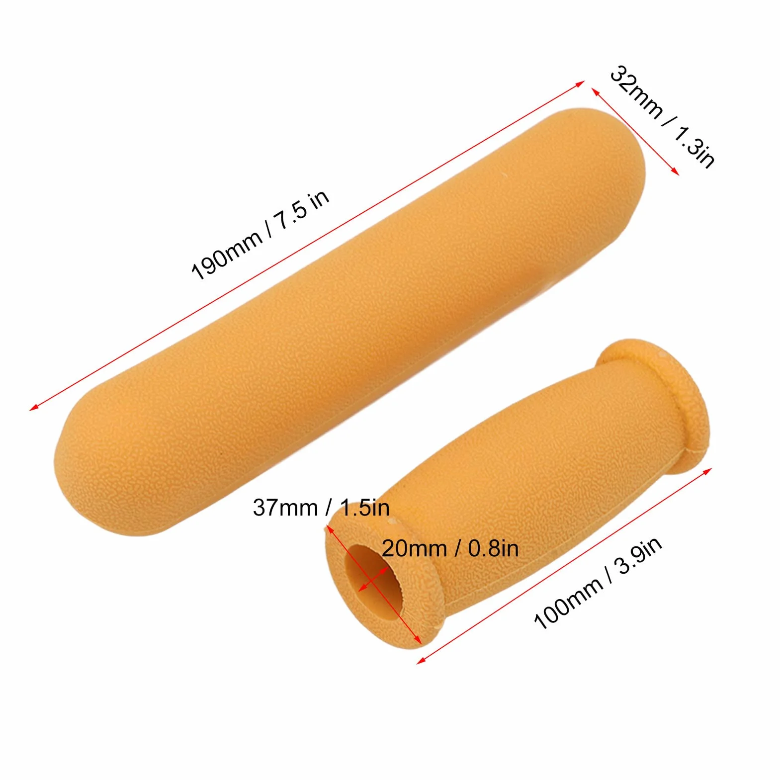 4-pak wyściełanych osłon, wymienne kule z TPU, antypoślizgowe, bardzo grube podkładki, podkładki pod kule pod pachy, uchwyty ręczne do standardowych aluminiowych kul (żółte)