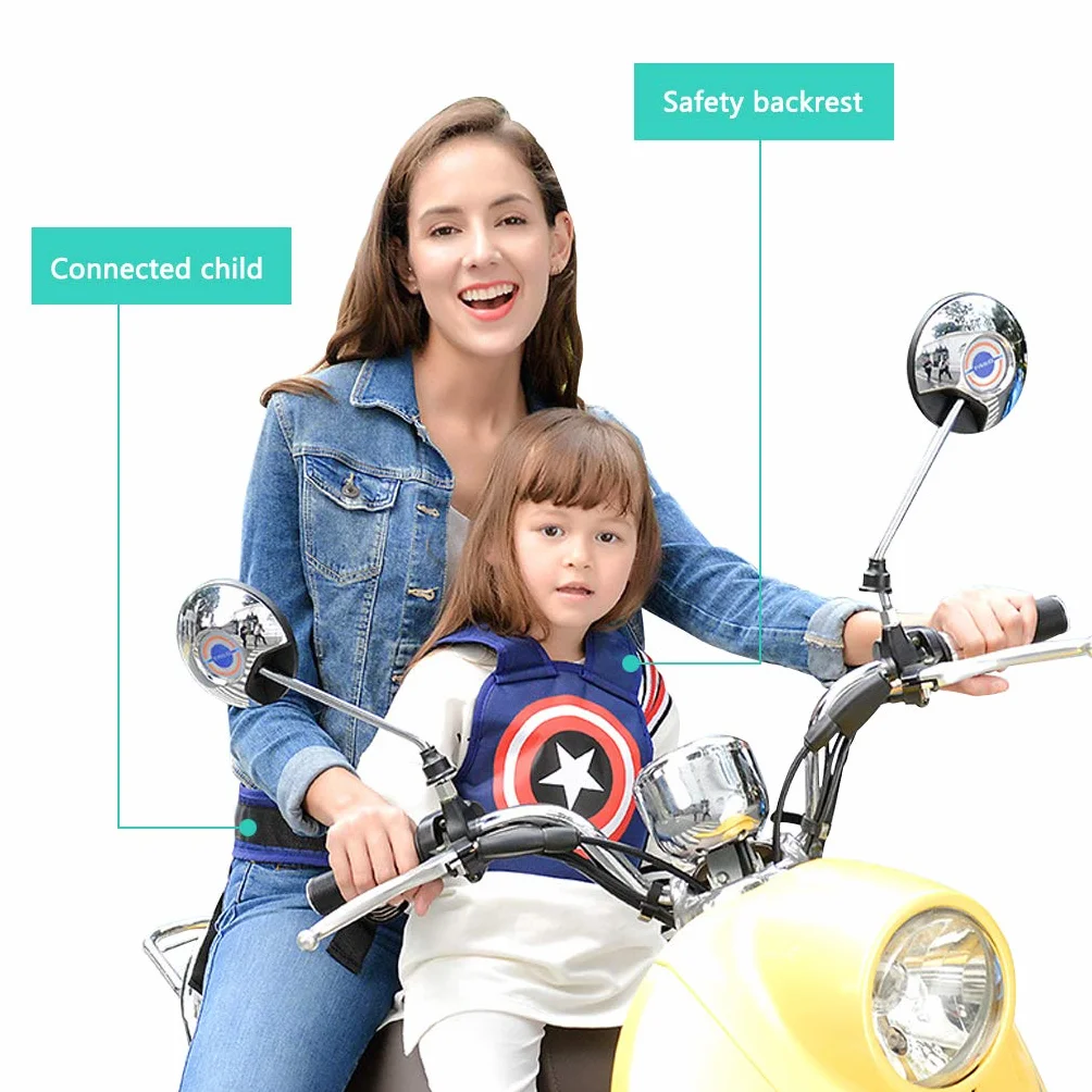 Pas bezpieczeństwa dla dzieci do motocykla, regulowany pas bezpieczeństwa przed upadkiem, do skutera, samochodu elektrycznego