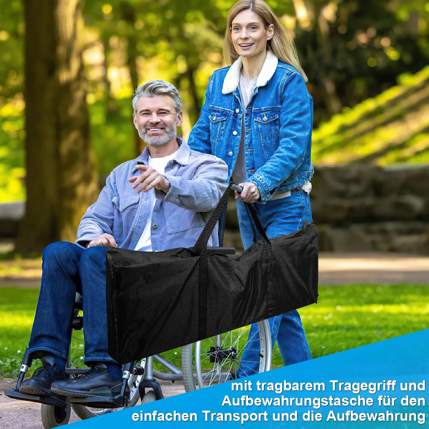 Sonnewelt Aluminiowa Rampa Teleskopowa dla Wózków Inwalidzkich - 105-183 cm, Udźwig 300 kg, Składana, z Torbą Tekstylną, do Schodów