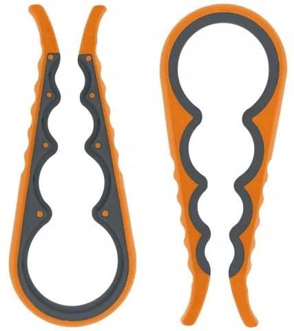 DomoDomo - Wielofunkcyjny otwieracz do butelek i słoików – ergonomiczny kształt, antypoślizgowy, nadaje się do mycia w zmywarce, 22,5 x 9 cm