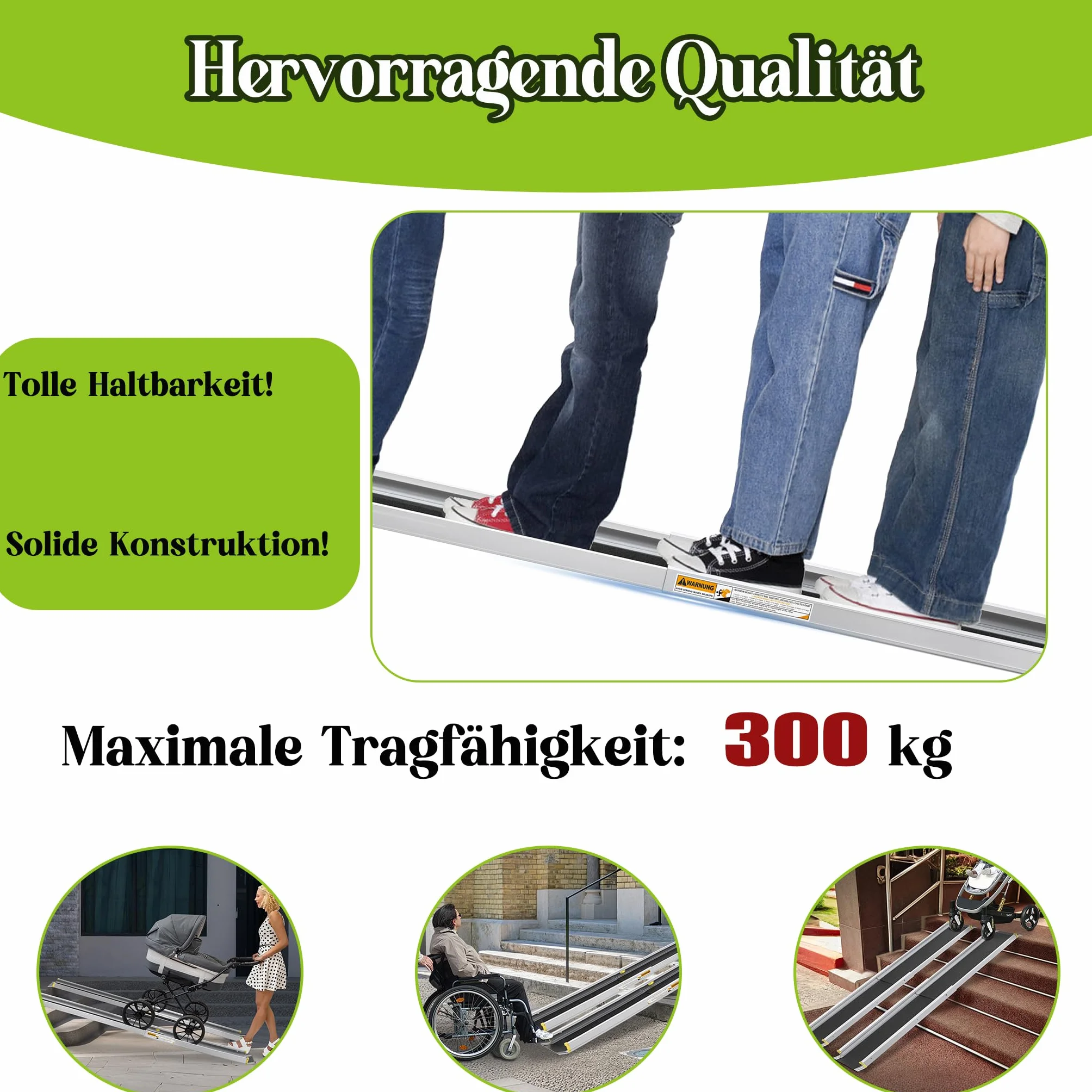 XMTECH Rampa najazdowa 107-183 cm, aluminiowa rampa teleskopowa z antypoślizgową okładziną i workiem do przechowywania, regulowana rampa załadunkowa o wadze 300 kg, na schody, przeszkody, do domu