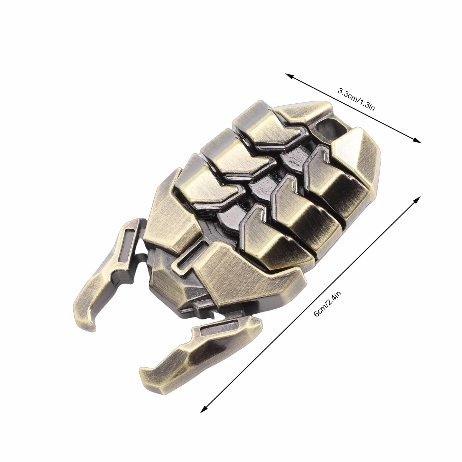 RIZGHWOY Metalowy Otwieracz do Butelek Zabawka z Suwakiem, Karta Push Card Fidget Zabawka dla Dorosłych Kieszonkowy Gadżet Antystresowy do Podróży w Domu (Brązowy)