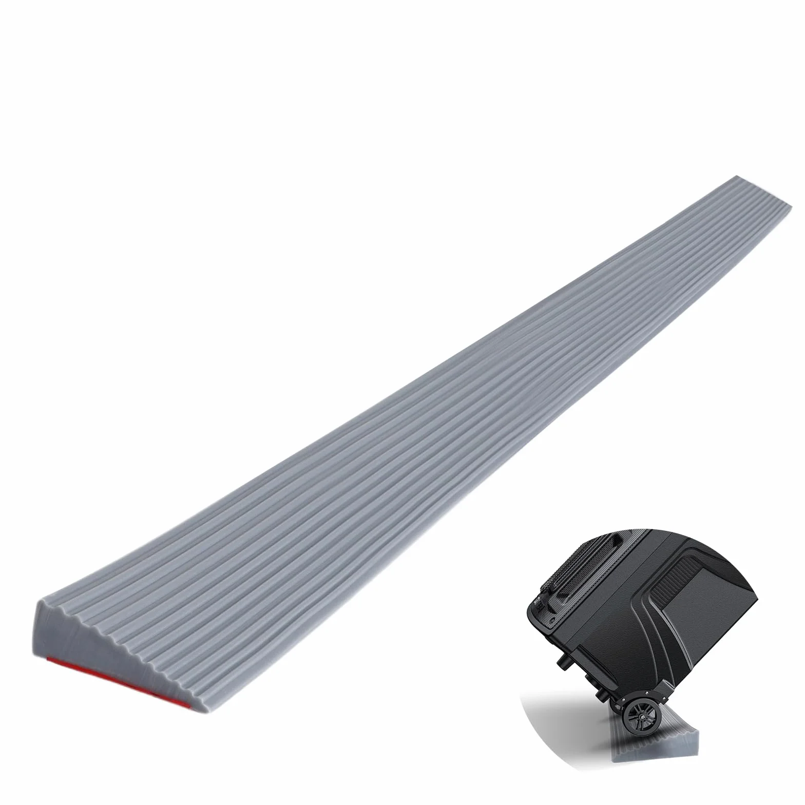 Rampa progowa do drzwi, 100 x 5,5 x 1,6 cm, rampa dla wózków inwalidzkich, z PCW, antypoślizgowa powierzchnia, gumowa rampa najazdowa, rampa progowa do wózka inwalidzkiego, wózka dziecięcego, chodzika