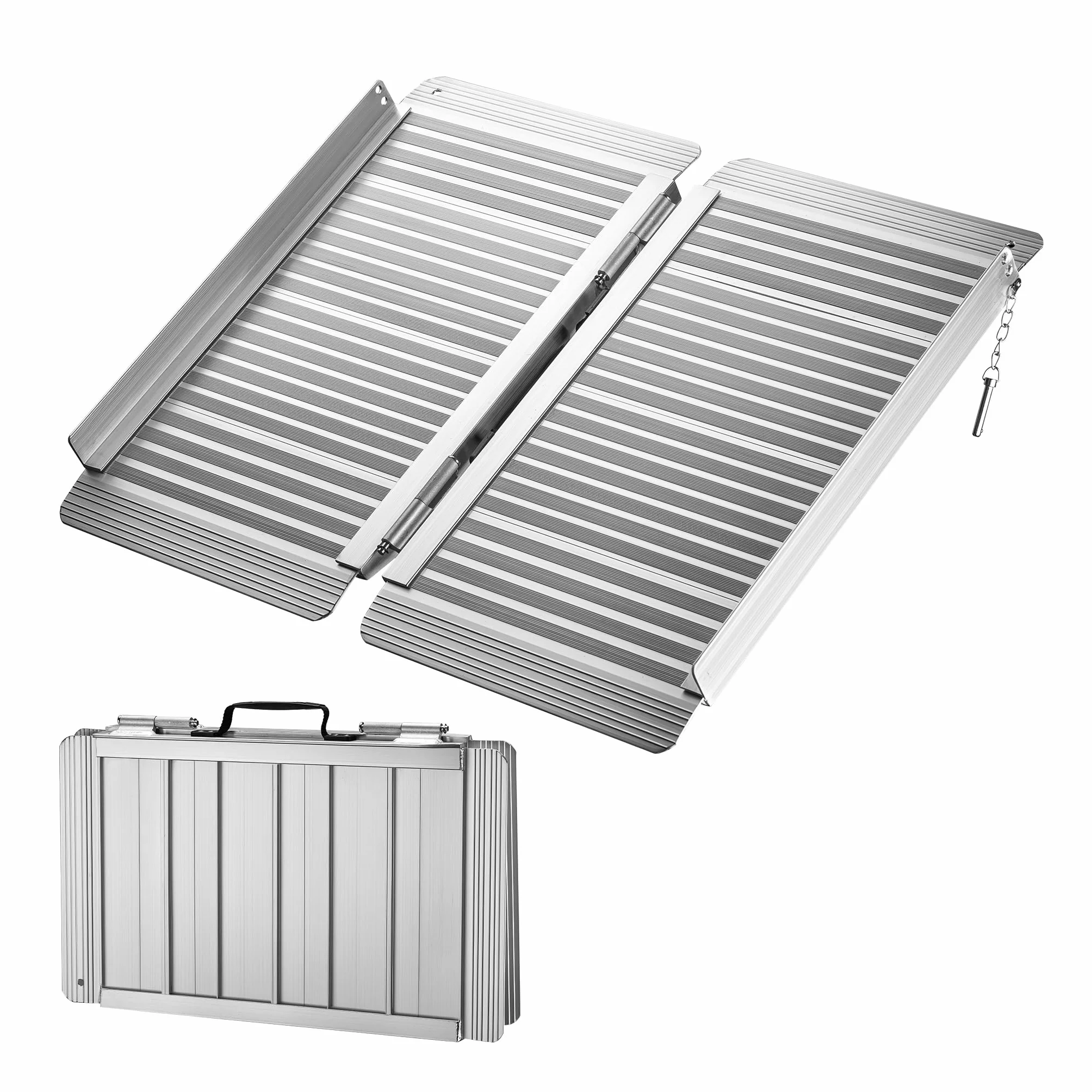 Rampa dla wózków inwalidzkich z aluminium, składana, 62 cm, maks. do 270 kg