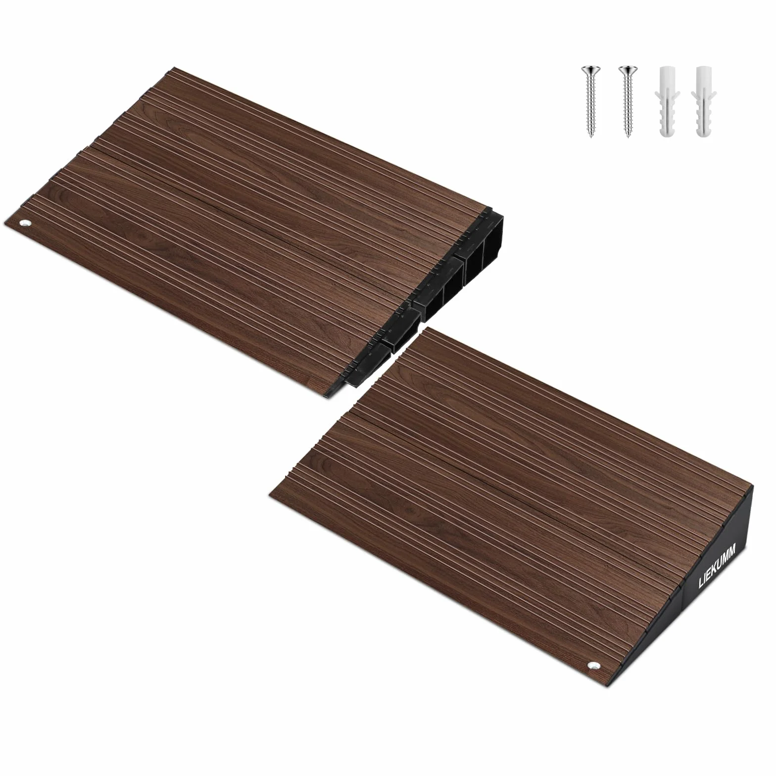 LIEKUMM Aluminiowa rampa progowa o wysokości 5 cm, nośność 2000 kg, rampa dla wózków inwalidzkich do krawężników, schodów, skuterów, wózków dziecięcych, zdejmowana rampa progowa do użytku wewnątrz i