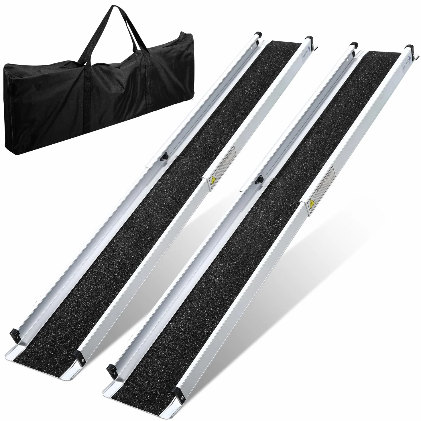 Sonnewelt Aluminiowa Rampa Teleskopowa dla Wózków Inwalidzkich - 105-183 cm, Udźwig 300 kg, Składana, z Torbą Tekstylną, do Schodów