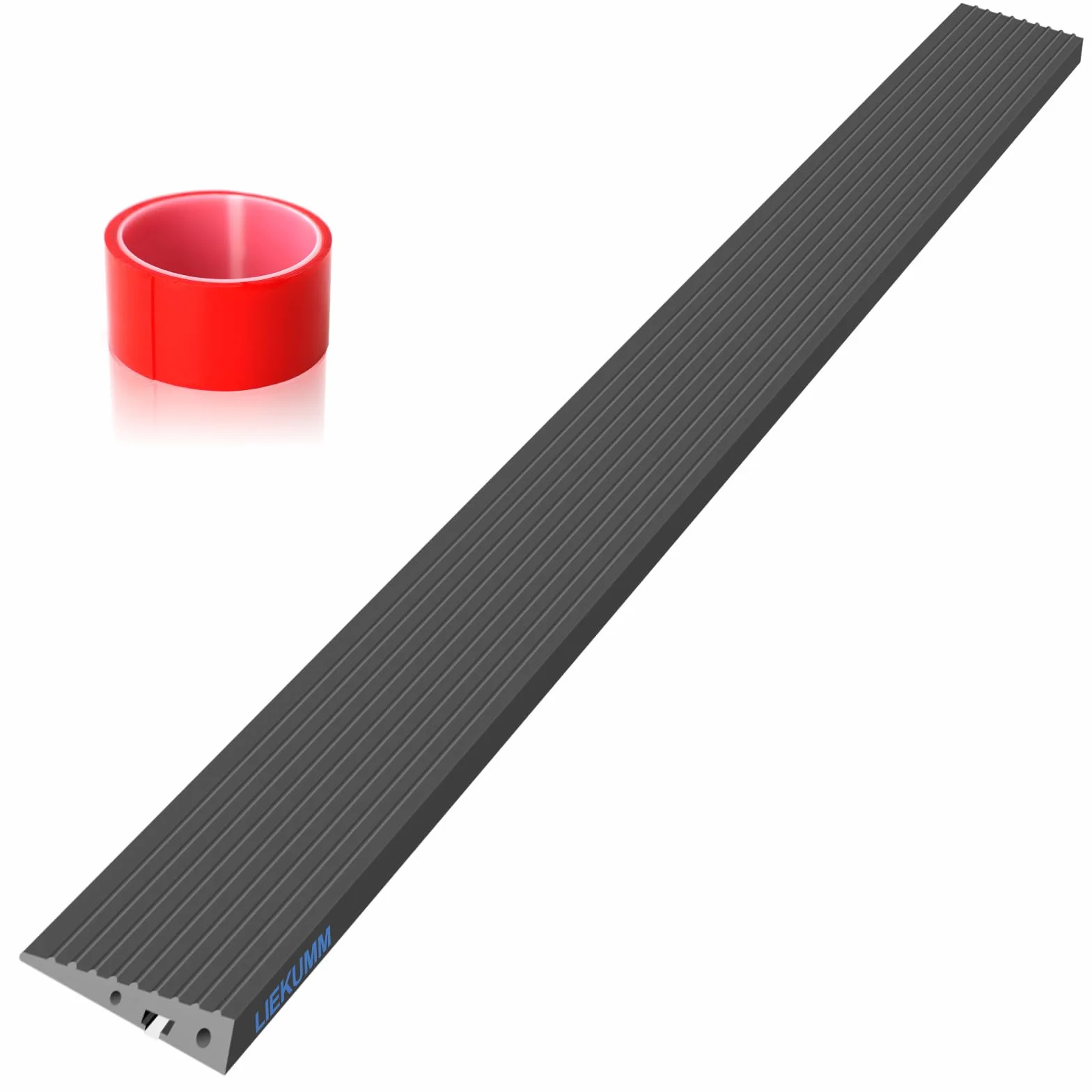 LIEKUMM Rampa Progowa 90 x 10 x 2,0 cm, PCW, dla Wózków Inwalidzkich, Dziecięcych, Chodzików lub Skuterów Elektrycznych, Czarna