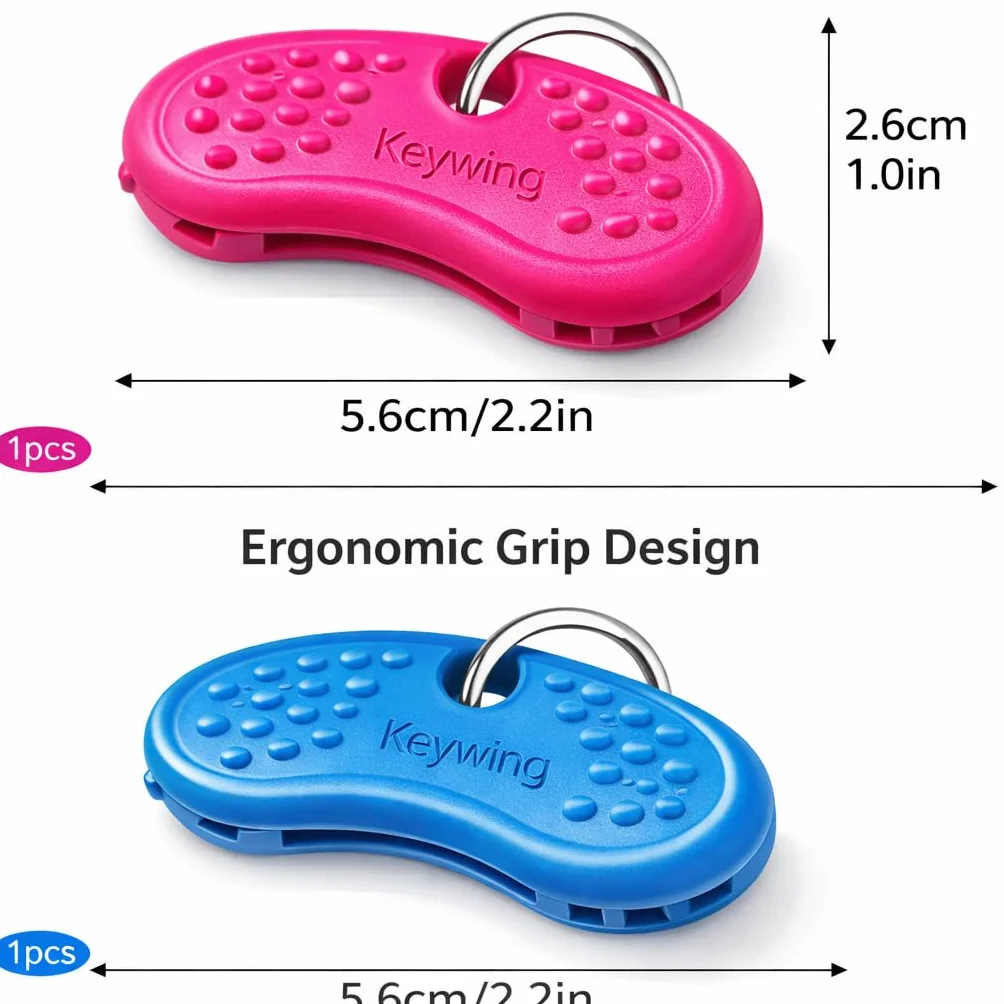 Przedłużacz kluczy zestaw 2 sztuk (czerwony/niebieski) antypoślizgowy uchwyt ergonomiczny pomoc w rotacji dla seniorów, choroby zwyrodnieniowej stawów, drżenia, lekki i łatwy montaż