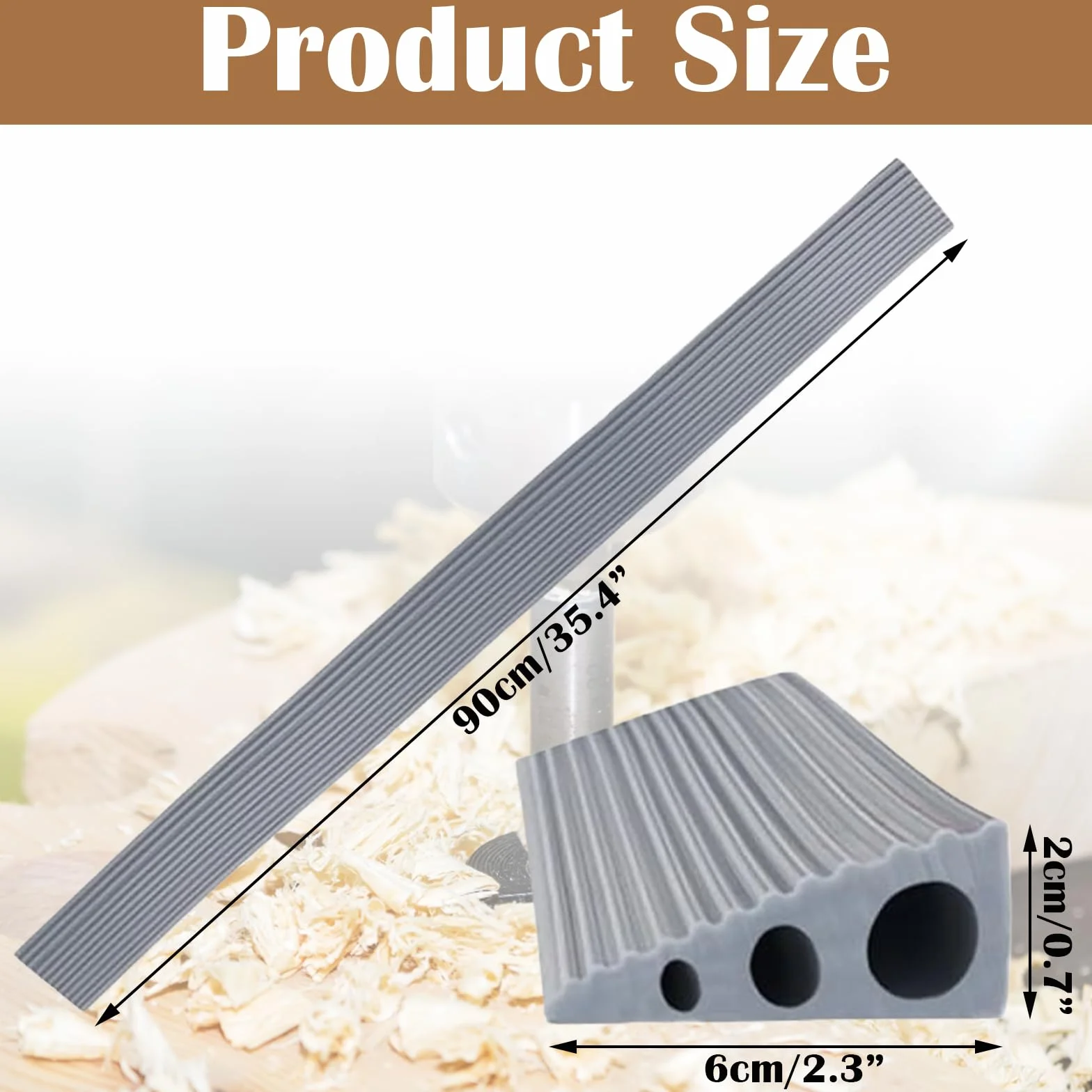 Dokeno Rampa progowa 90 x 6 x 2 cm, profil przejściowy, samoprzylepna, silikonowa rampa progowa, rampa dla wózków inwalidzkich, do łazienki, wózka inwalidzkiego, wózka dziecięcego, chodzika lub (kolor