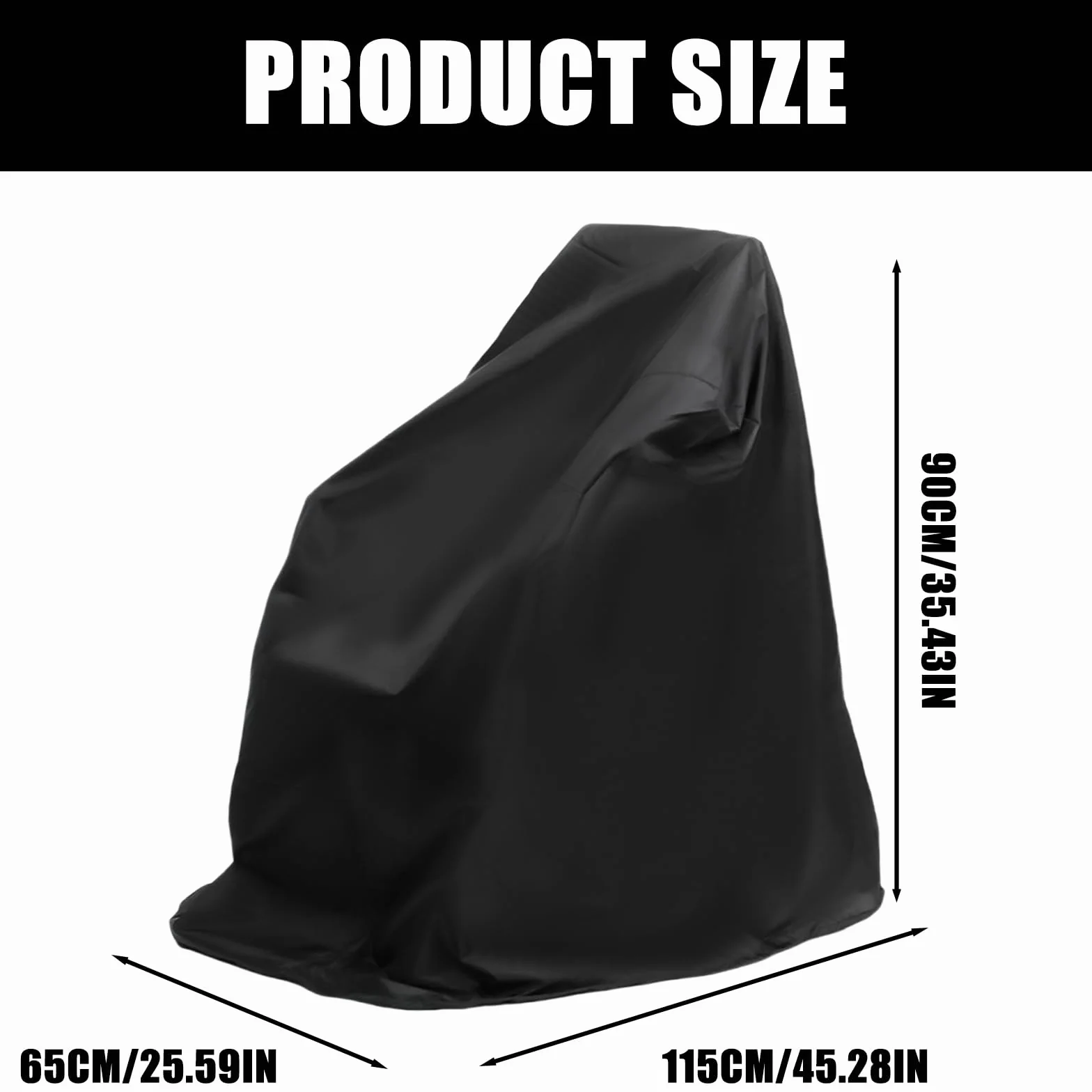 Wodoszczelna osłona skutera inwalidzkiego, 115 x 65 x 90 cm, wodoszczelna osłona ochronna na wózek inwalidzki, osłona na wózek inwalidzki, wiatroszczelna osłona zewnętrzna Oxford