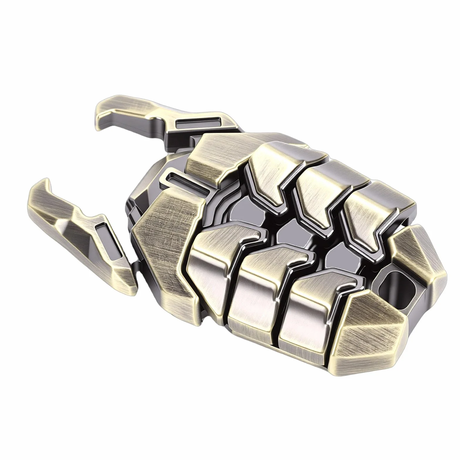 RIZGHWOY Metalowy Otwieracz do Butelek Zabawka z Suwakiem, Karta Push Card Fidget Zabawka dla Dorosłych Kieszonkowy Gadżet Antystresowy do Podróży w Domu (Brązowy)