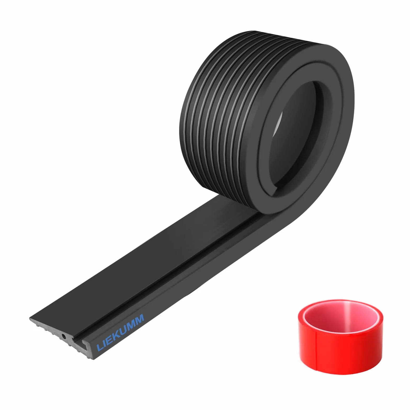 LIEKUMM Rampa progowa, 90 x 7,5 x 1,5 cm, rampa dla wózków inwalidzkich, rampa progowa PCW, rampa dla wózków inwalidzkich, wózków dziecięcych, chodzików lub skuterów elektrycznych, czarna