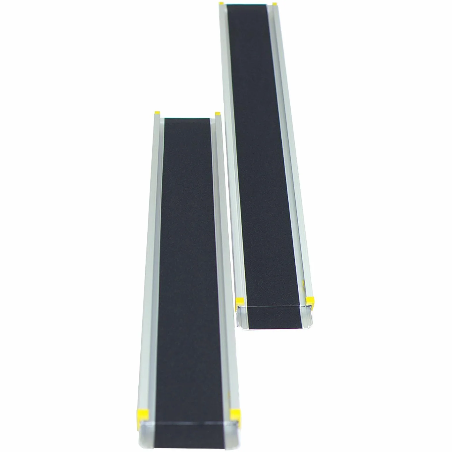 COSTWAY 2 x rampa dla wózków inwalidzkich do 270 kg, 91,5-152,5 cm, teleskopowa rampa z antypoślizgowym powłokiem, para teleskopowych ramp aluminiowych, najazdowa szyna antypoślizgowa, rampa ładunkowa