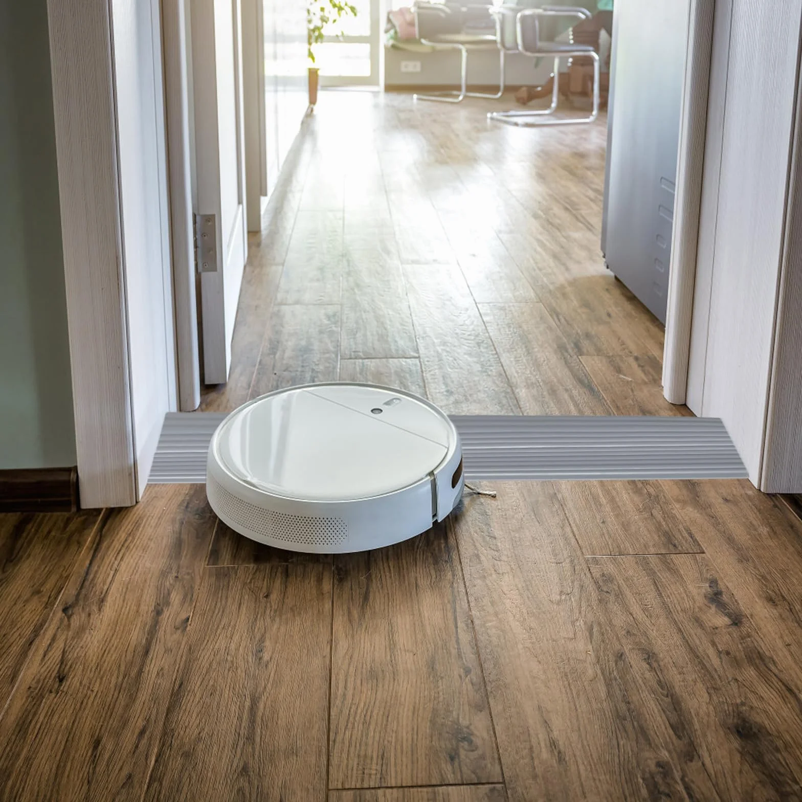 Dokeno Rampa progowa 90 x 6 x 2 cm, profil przejściowy, samoprzylepna, silikonowa rampa progowa, rampa dla wózków inwalidzkich, do łazienki, wózka inwalidzkiego, wózka dziecięcego, chodzika lub (kolor