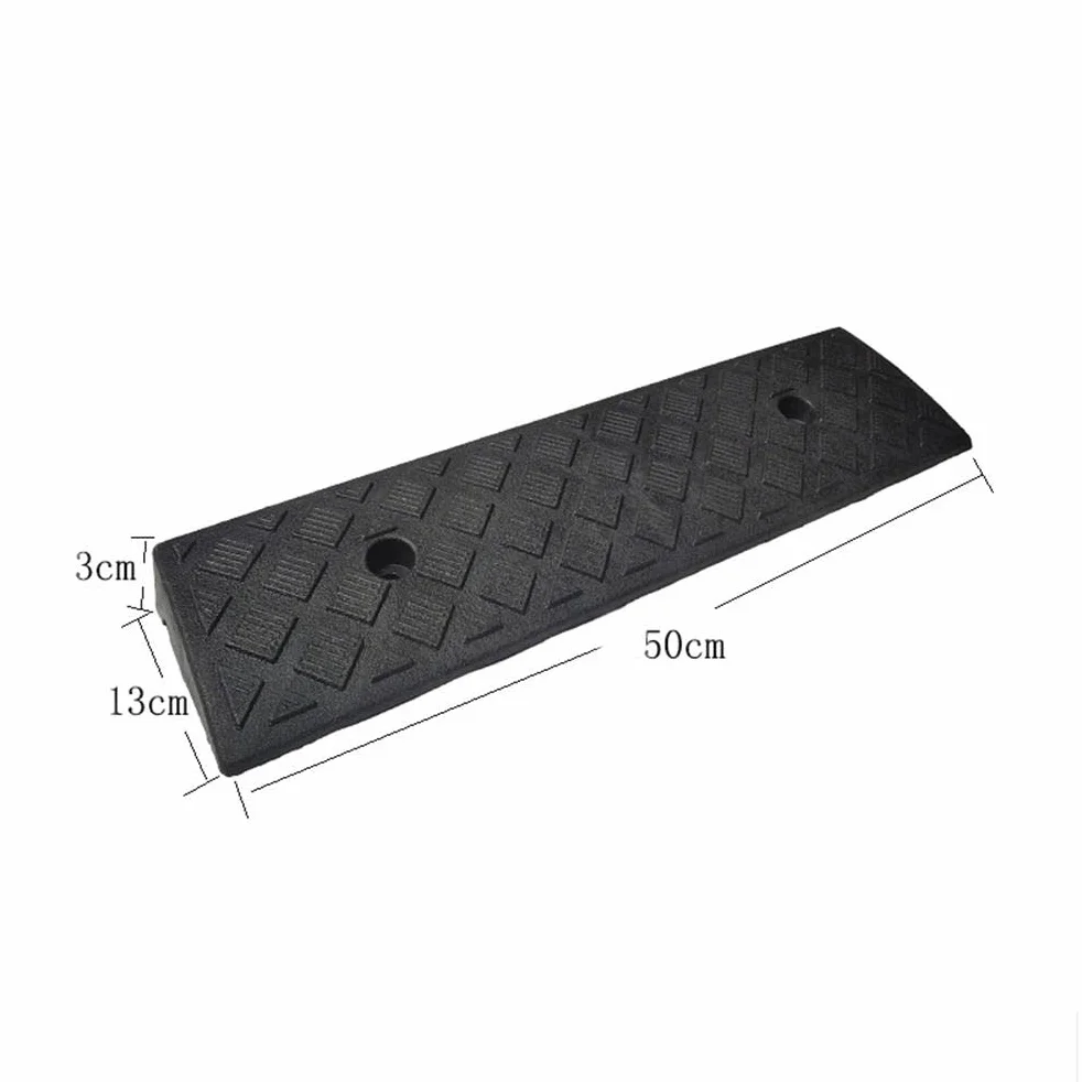 Rampa z tworzywa sztucznego, 50 x 13 x 3 cm, czarna, nośność 400 kg