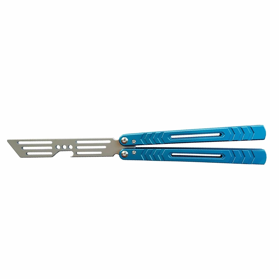 Pręt z podwójnym obrotowym efektywnym systemem tulei, aluminiowy zintegrowany uchwyt kanałowy CNC 6061, otwieracz do butelek ze stali nierdzewnej (niebieski)