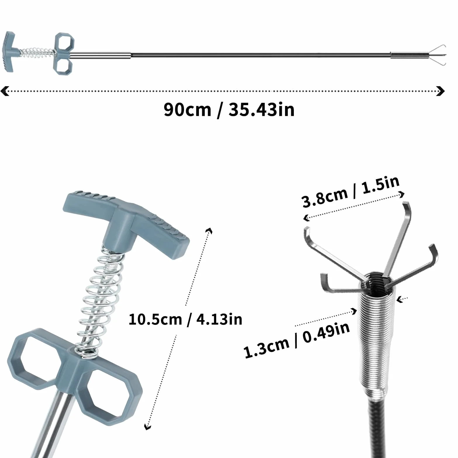 Chwytak do pazurów, 90 cm, elastyczny chwytak teleskopowy, chwytak 4-palcowy