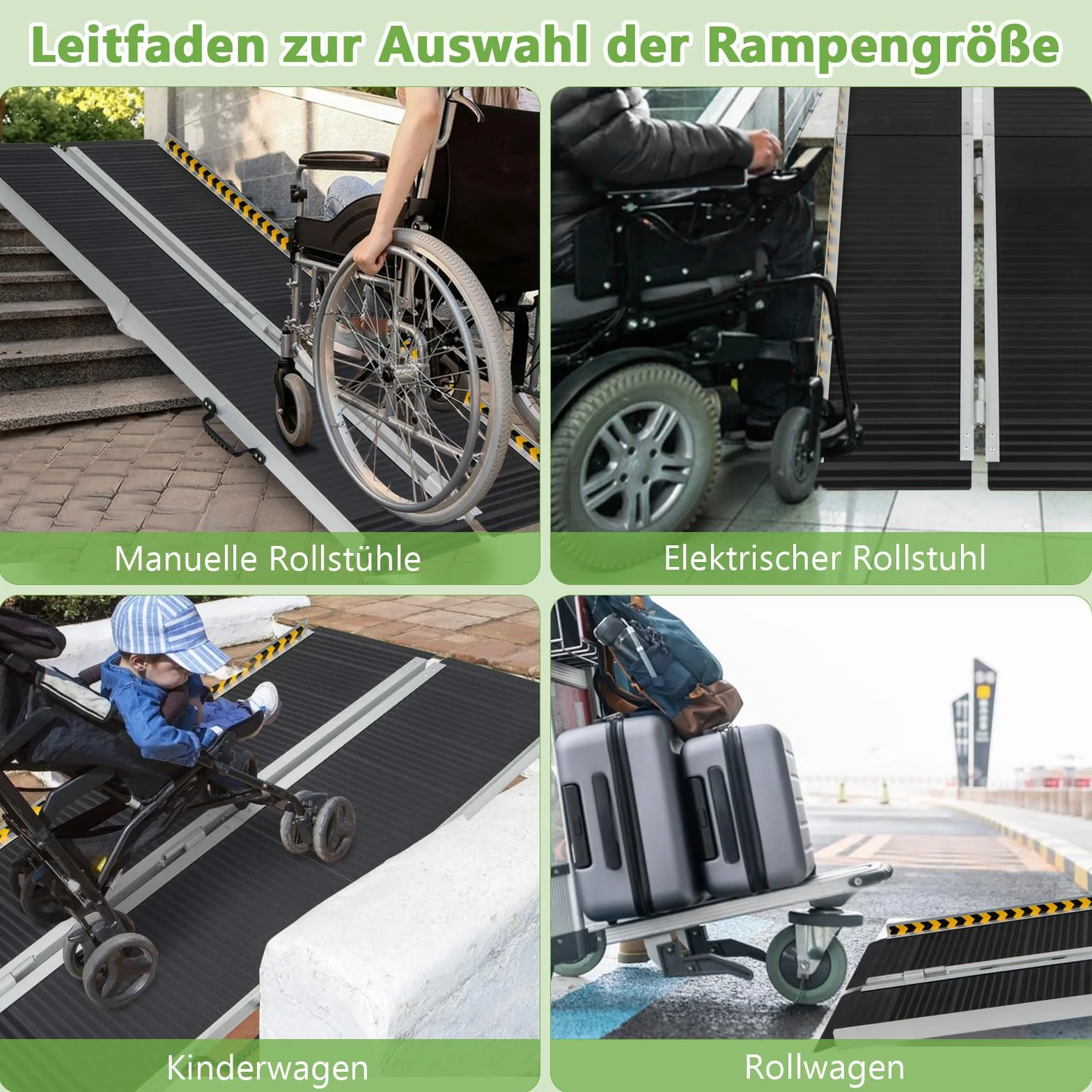 COSTWAY Rampa do wózka inwalidzkiego 183 cm, składana, przenośna i antypoślizgowa, wytrzymała do 272 kg, rampa aluminiowa, rampa progowa do wózka inwalidzkiego, schodów, drzwi (183 x 74 cm)
