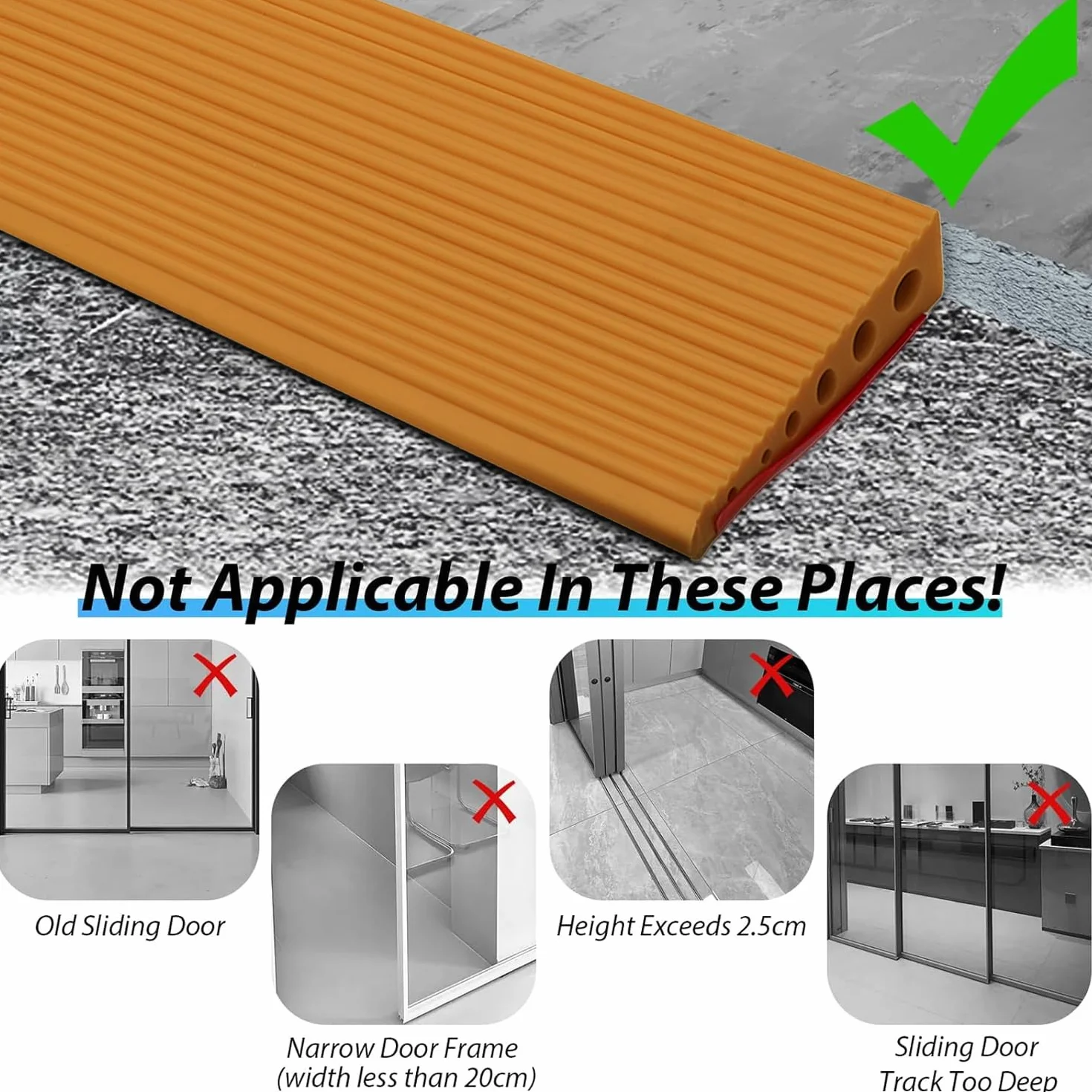 Rampa progowa, rampa do wózków inwalidzkich z PVC, antypoślizgowa powierzchnia, 100x10x2,5 cm, gumowa rampa progowa, rampa najazdowa, rampa progowa do wózków inwalidzkich, wózków dziecięcych