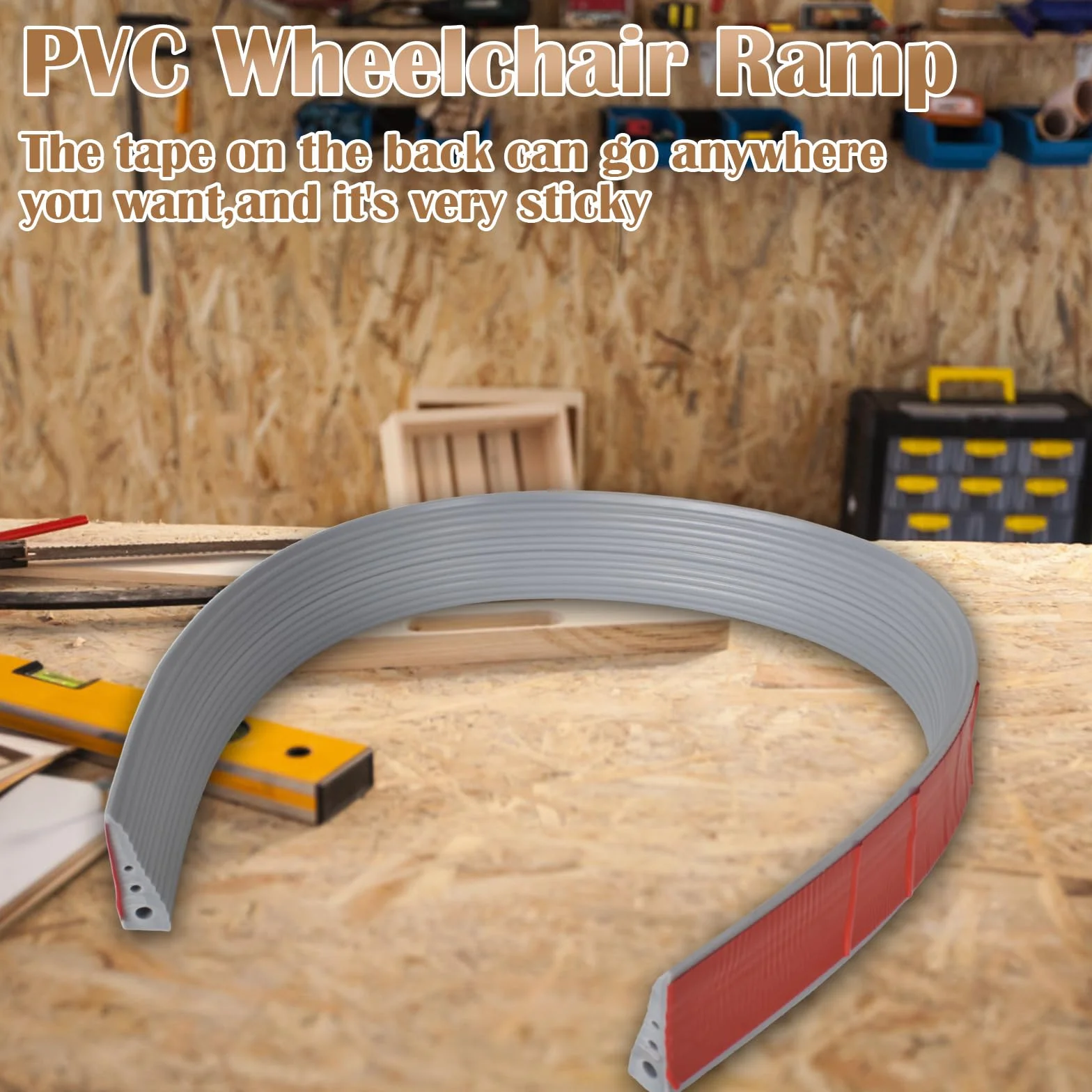 Dokeno Rampa progowa 90 x 6 x 2 cm, profil przejściowy, samoprzylepna, silikonowa rampa progowa, rampa dla wózków inwalidzkich, do łazienki, wózka inwalidzkiego, wózka dziecięcego, chodzika lub (kolor