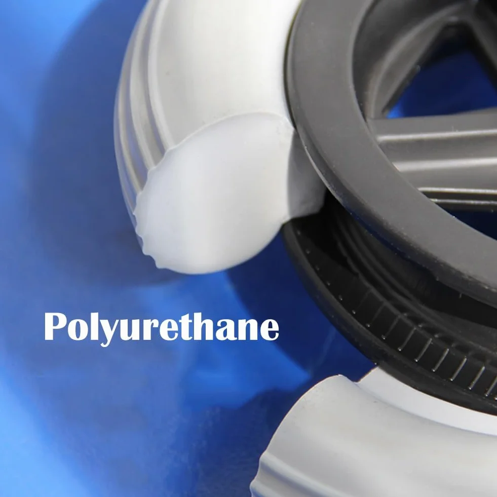1 Pair 6/7/8 Wheelchair Front Wheel Replacement Parts, calowe Wear-Resistant Solid Casters, Nadaje się do Wózków Niepełnosprawnych dla Osób opon do Przednie Koła(Noir,6inch)
