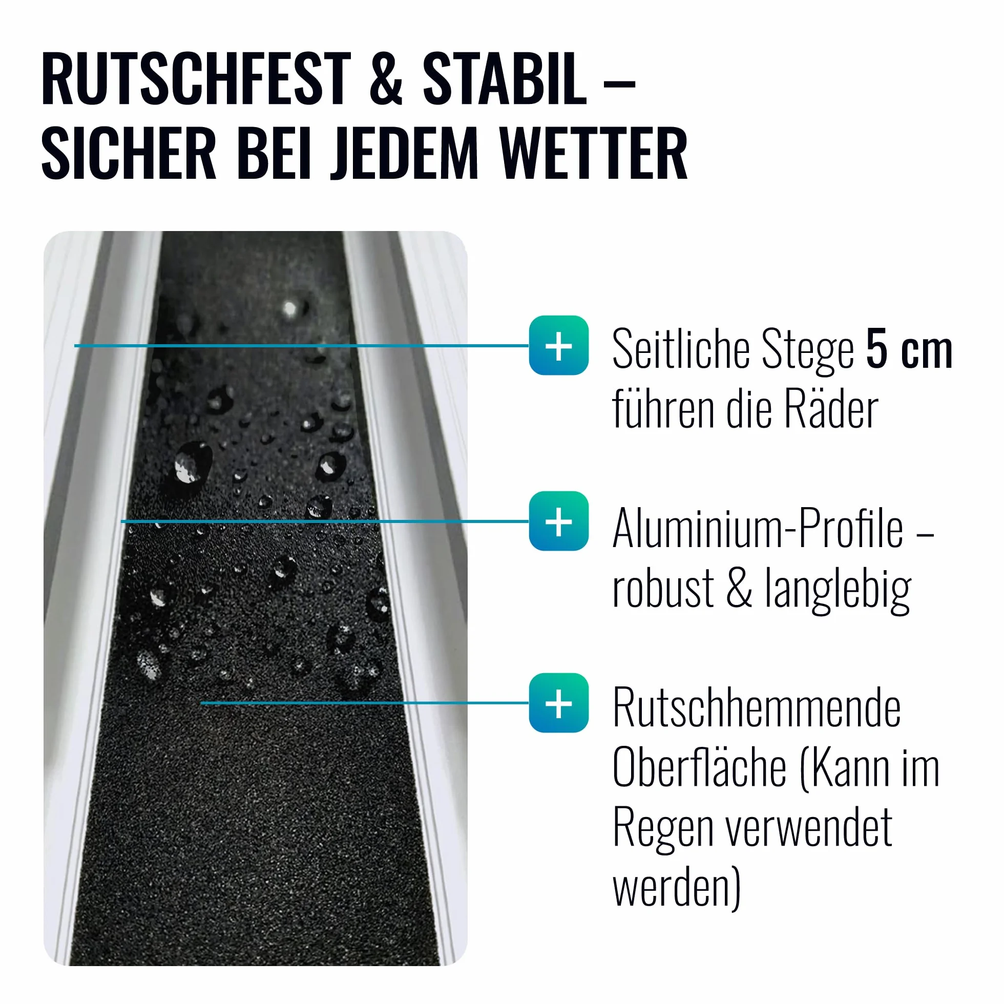 Aluminiowa rampa dla wózków inwalidzkich, składana, teleskopowa, rampa dla wózków inwalidzkich, 270 cm