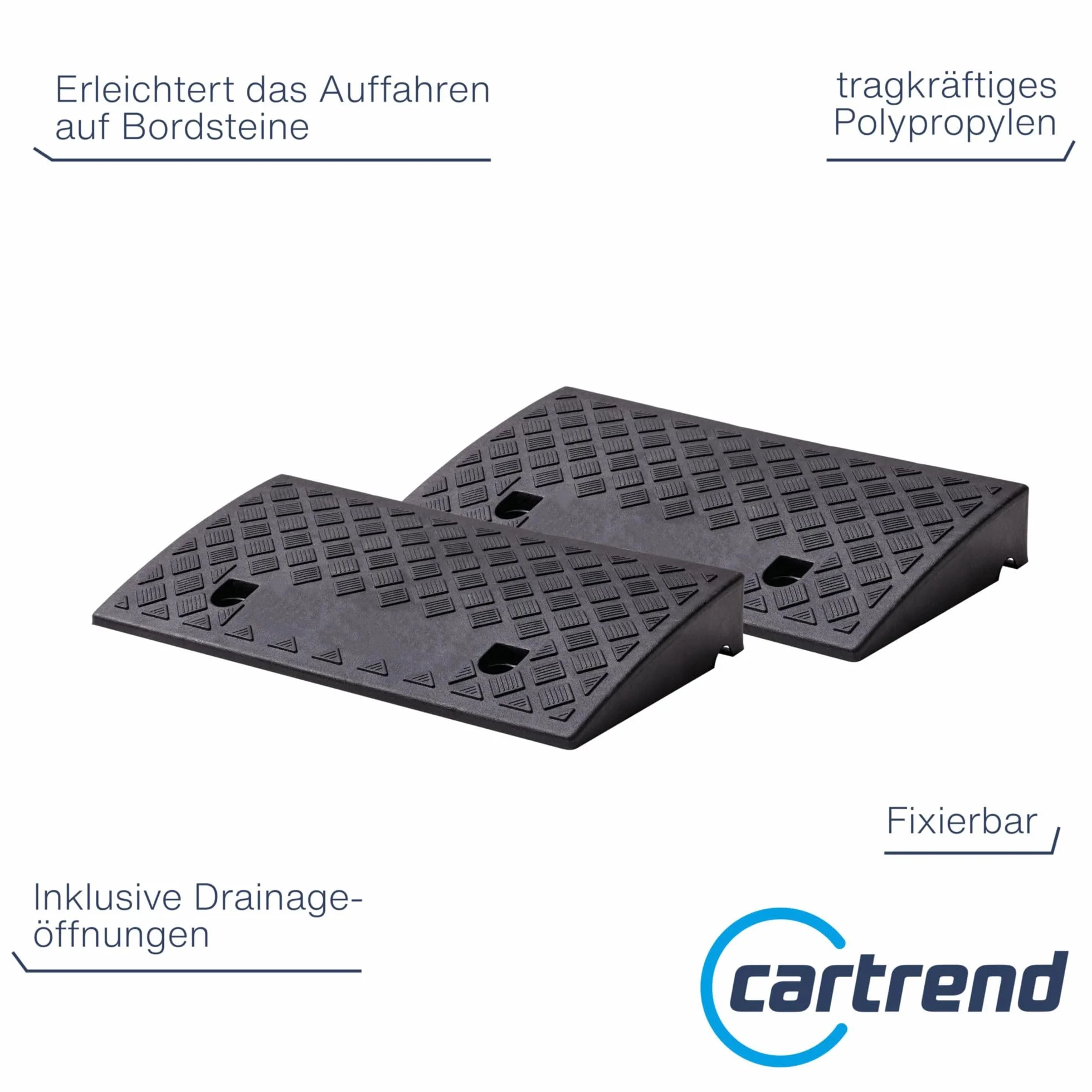 Cartrend 10646 Rampa Krawężnikowa, Czarny, 2 Sztuki